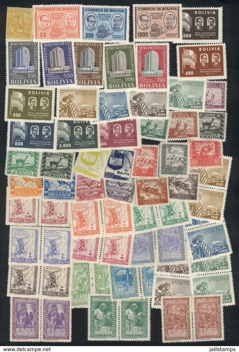 627 BOLIVIA: Lot Of Unused Stamps, In General With Gum And Lightly Hinged To Unmount - Bolivia