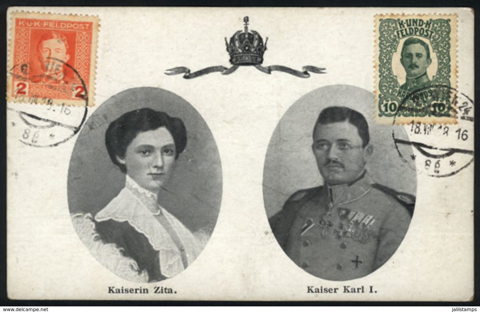 630 BOSNIA HERZEGOVINA: Kaiser Karl I Of Austria And  Empress, Royalty, Maximum Card - Bosnia Herzegovina