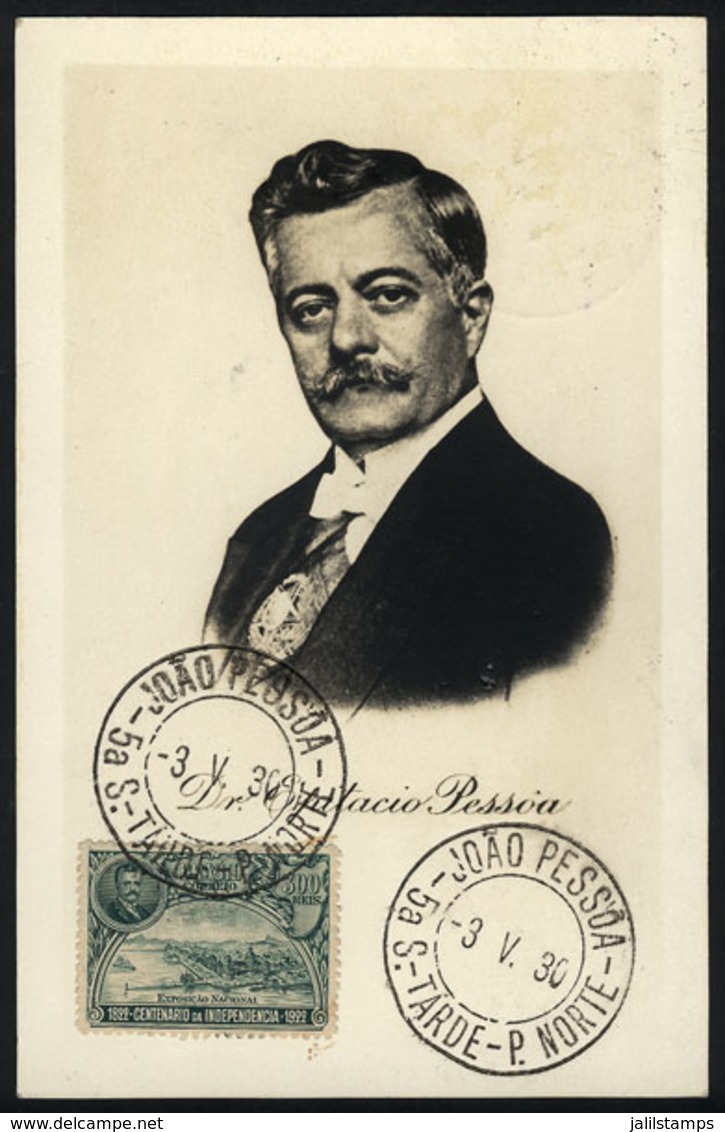 636 BRAZIL: President Epitacio PESSOA, Maximum Card Of MAY/1930, VF - Maximum Cards