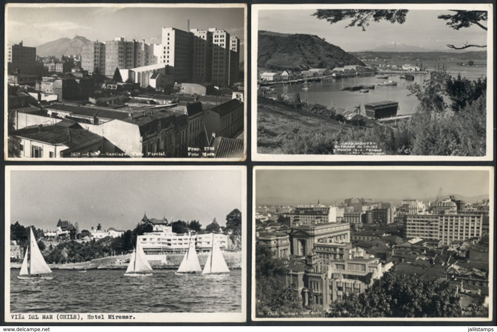 730 CHILE: Lot Of 14 Old Postcards, Most Unused, Good Views, Fine To VF Quality. - Chile