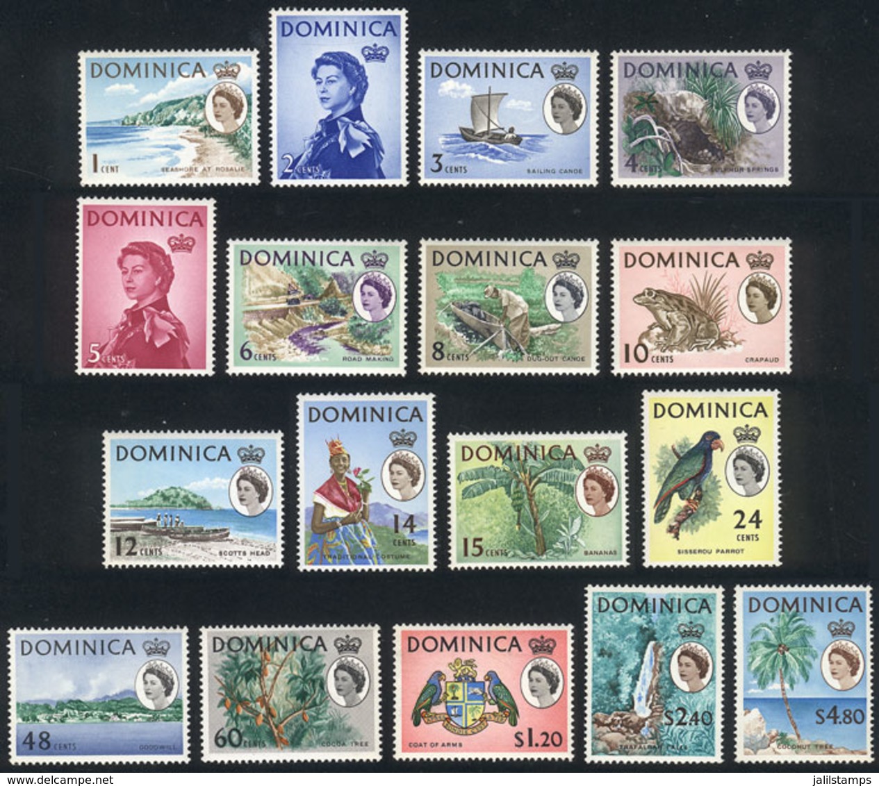 758 DOMINICA: Sc.164/180, 1963 And 1966/7 Animals, Birds, Landscapes Etc., Cmpl. Set - Dominica (1978-...)