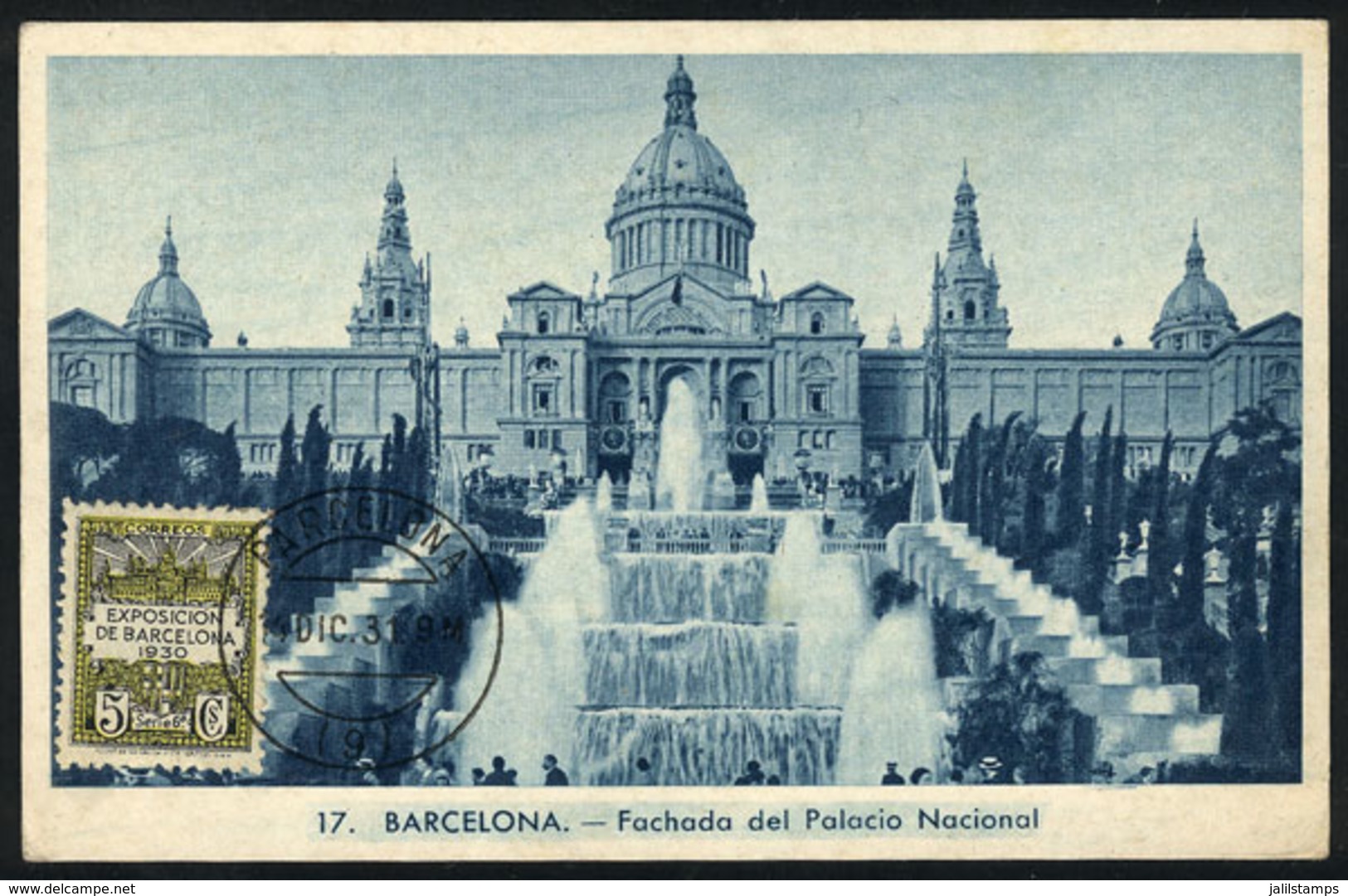 771 SPAIN: BARCELONA: National Palace, Maximum Card Of DE/1931, VF Quality - Tarjetas Máxima