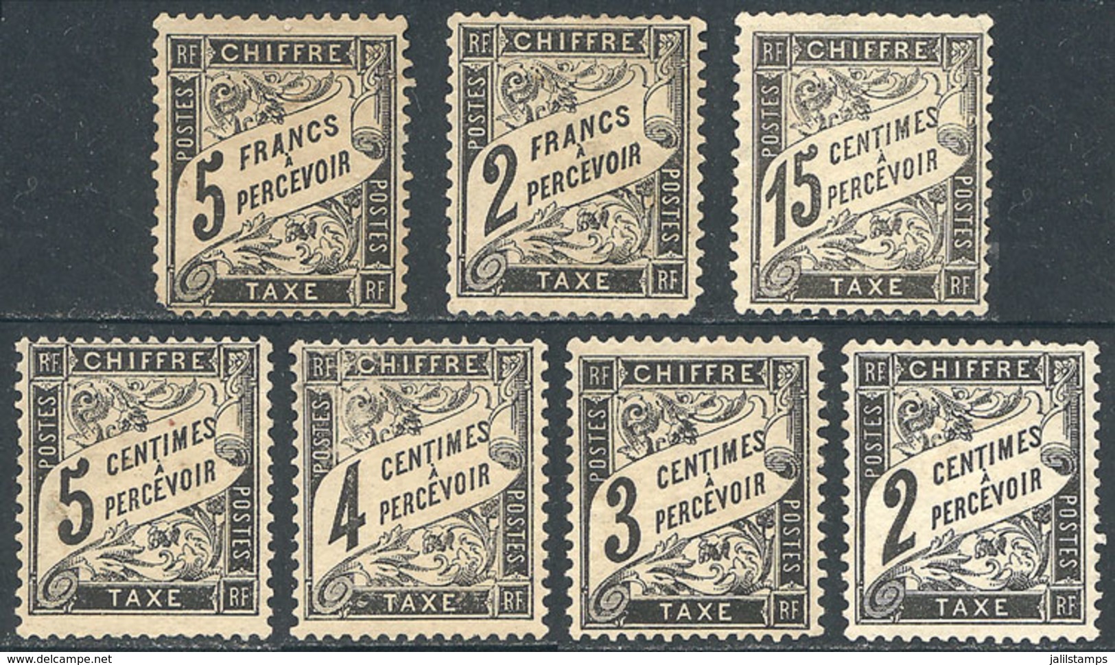 812 FRANCE: Sc.J12/15 + 17 + 24/25, Mint Without Gum, Minor Defects, Good Appearance - Otros & Sin Clasificación