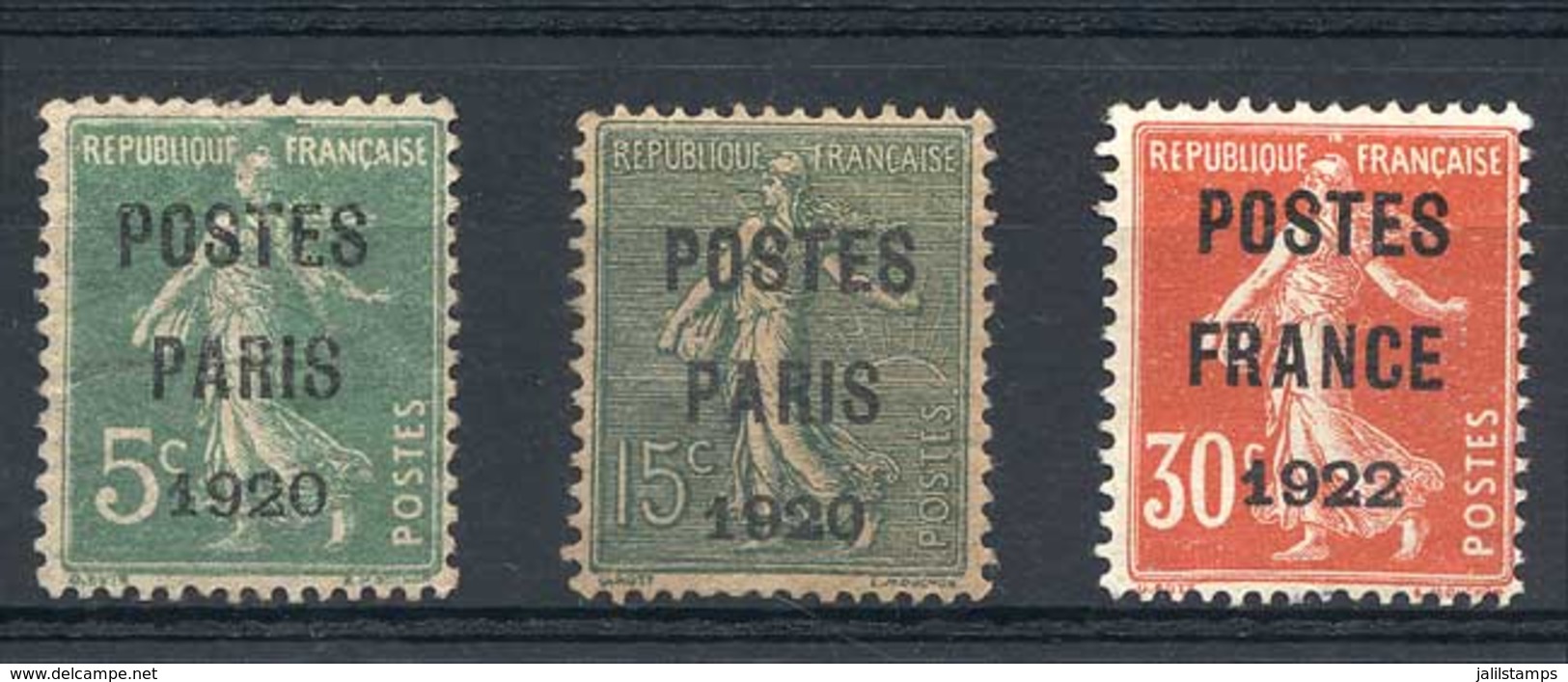 813 FRANCE: Yv.24 + 25 + 38, Used, Very Fine Quality, Catalog Value Euros 1,045. - Otros & Sin Clasificación