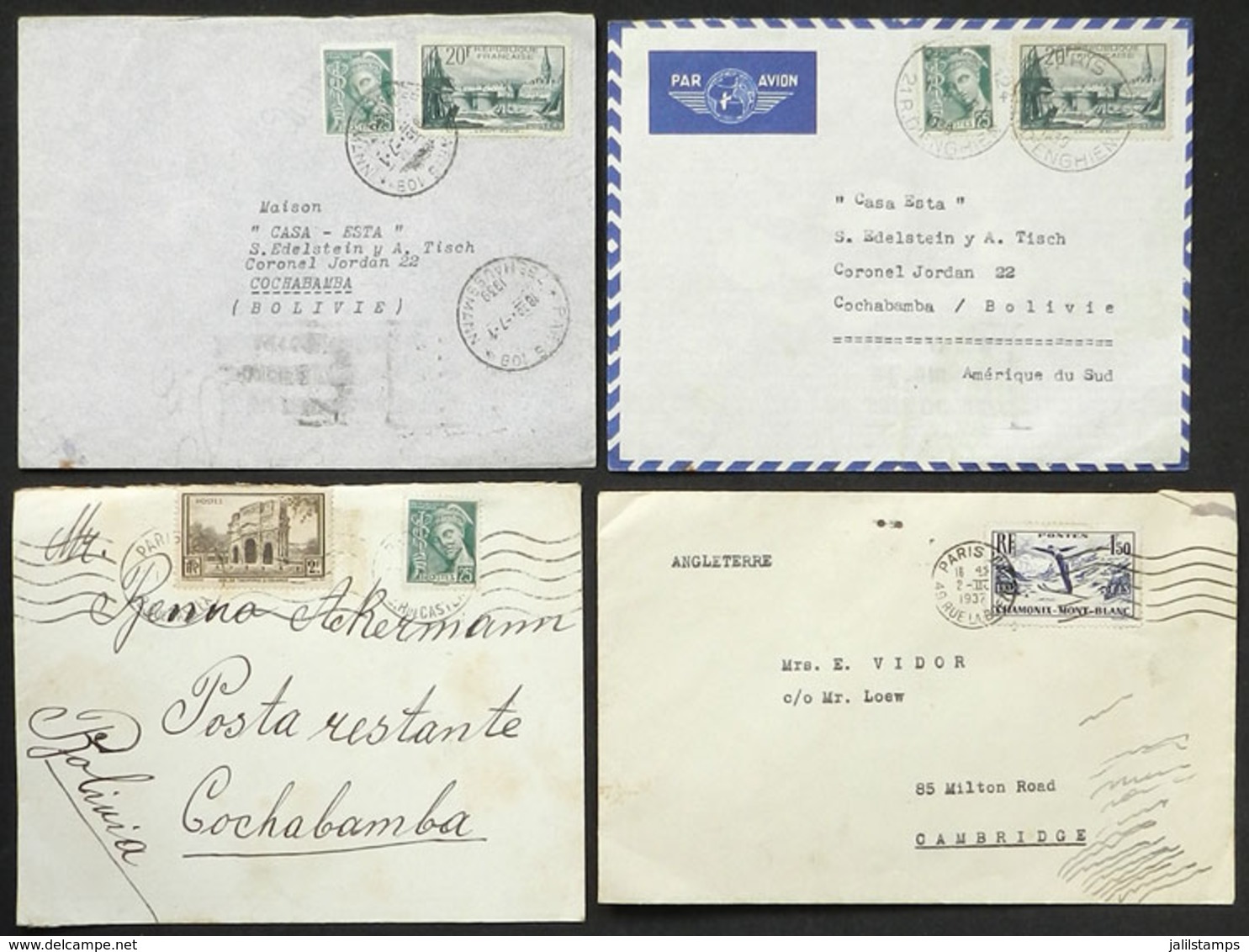 815 FRANCE: 7 Covers With Interesting Postages, Varied Destinations, Fine To VF Qual - Sonstige & Ohne Zuordnung