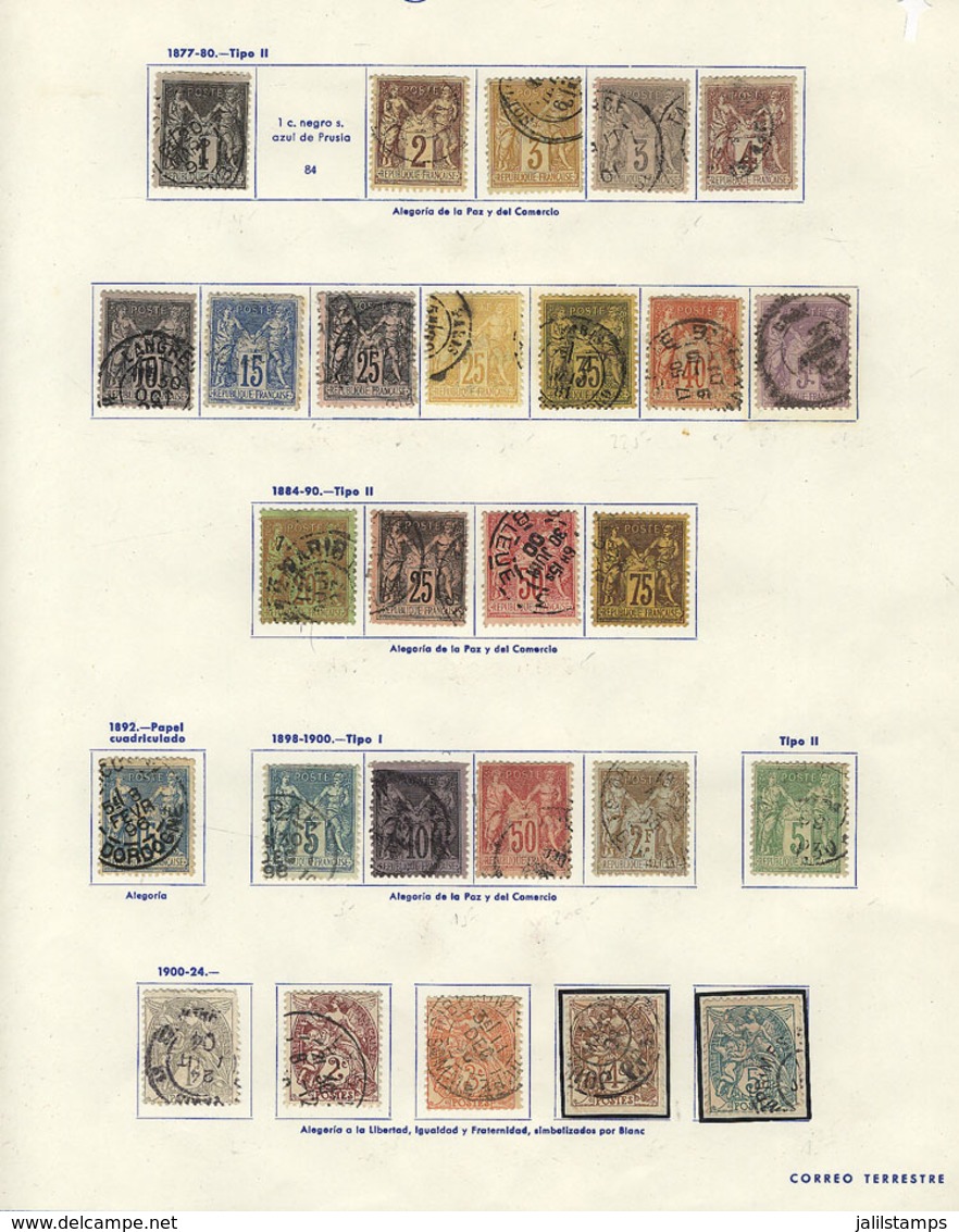 817 FRANCE: Balance Of Collection On Album Pages, Including Some Interesting Stamps. - Colecciones Completas