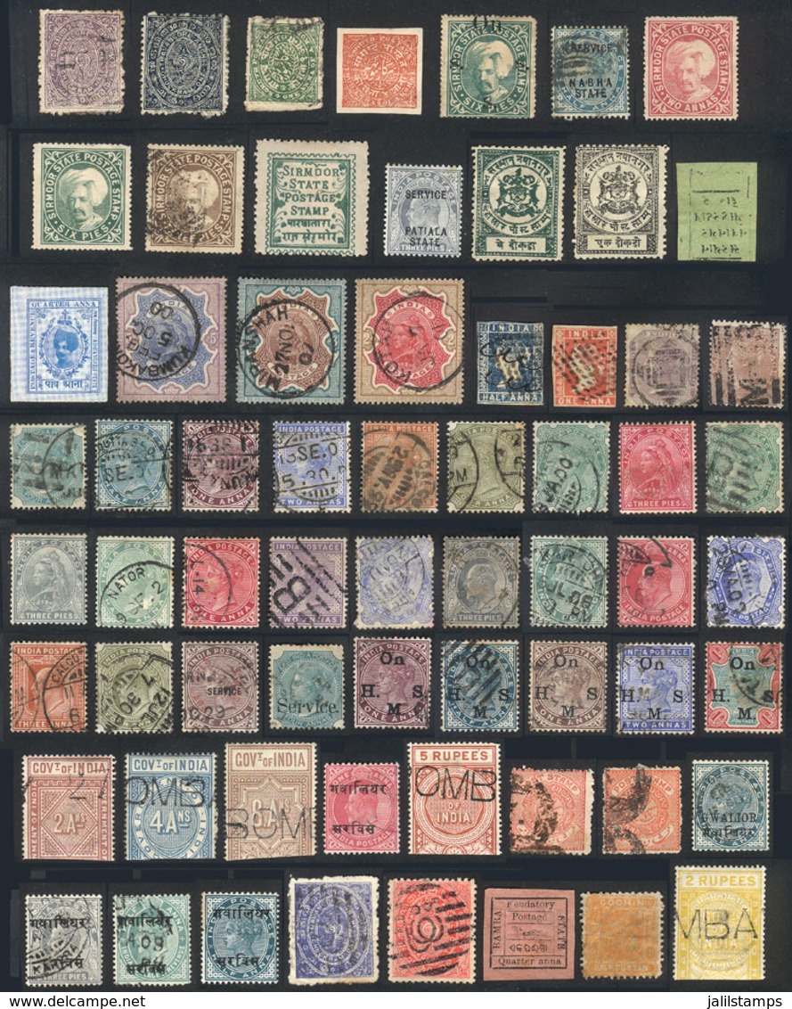 864 INDIA: Small Lot Of Old Stamps, Mint Or Used, Mixed Quality (some With Defects, - Other & Unclassified