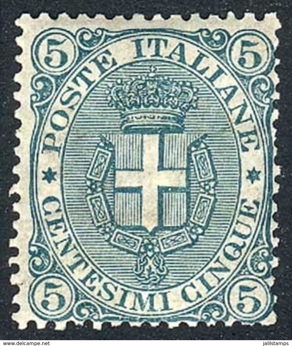 936 ITALY: Yv.57 (Sc.67), 1891/6 5c. Green, Mint With Full Original Gum, VF Quality, - Unclassified