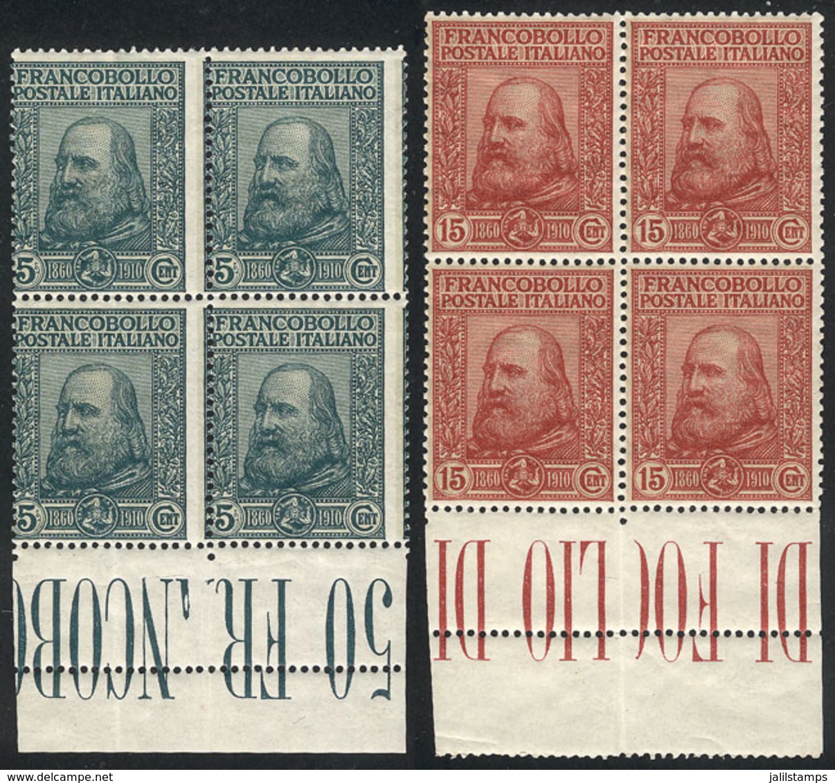 948 ITALY: Yv.83 + 85, 1910 Risorgimento In Sicilia 50 Years, Garibaldi, 2 Values In - Sin Clasificación