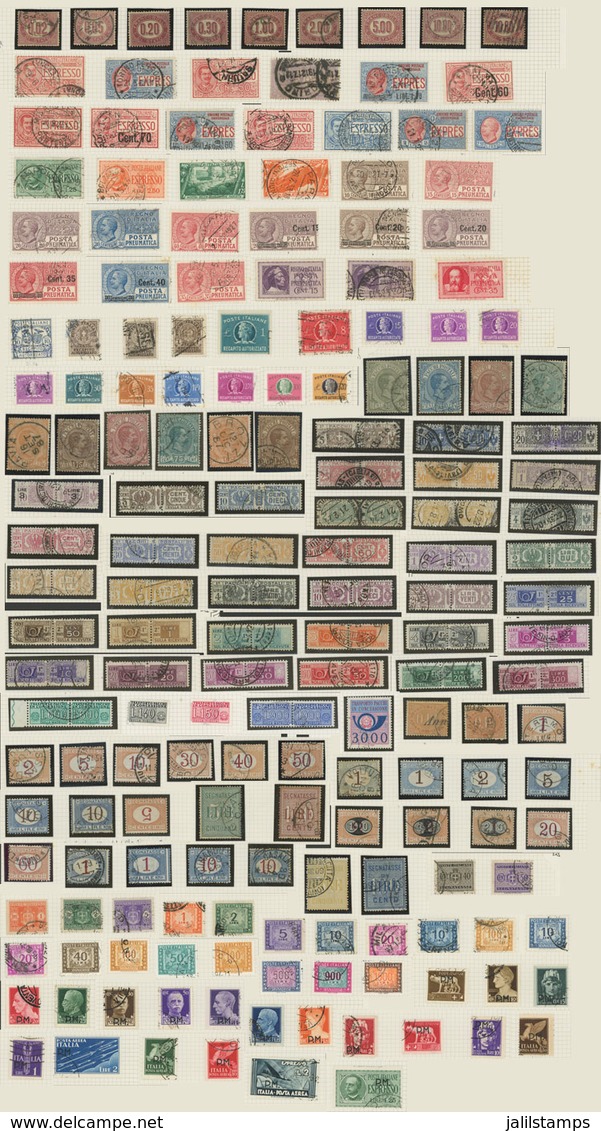967 ITALY: Back-of-the-book Stamps: Official Stamps, Express Stamps, Pneumatic Mail, - Unclassified