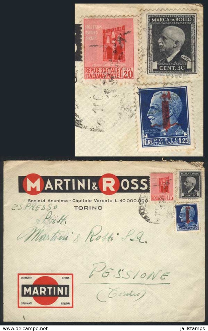 992 ITALY: "Express Cover With Advertisement Of ""Martini & Rossi"", Sent From Padov - Sin Clasificación