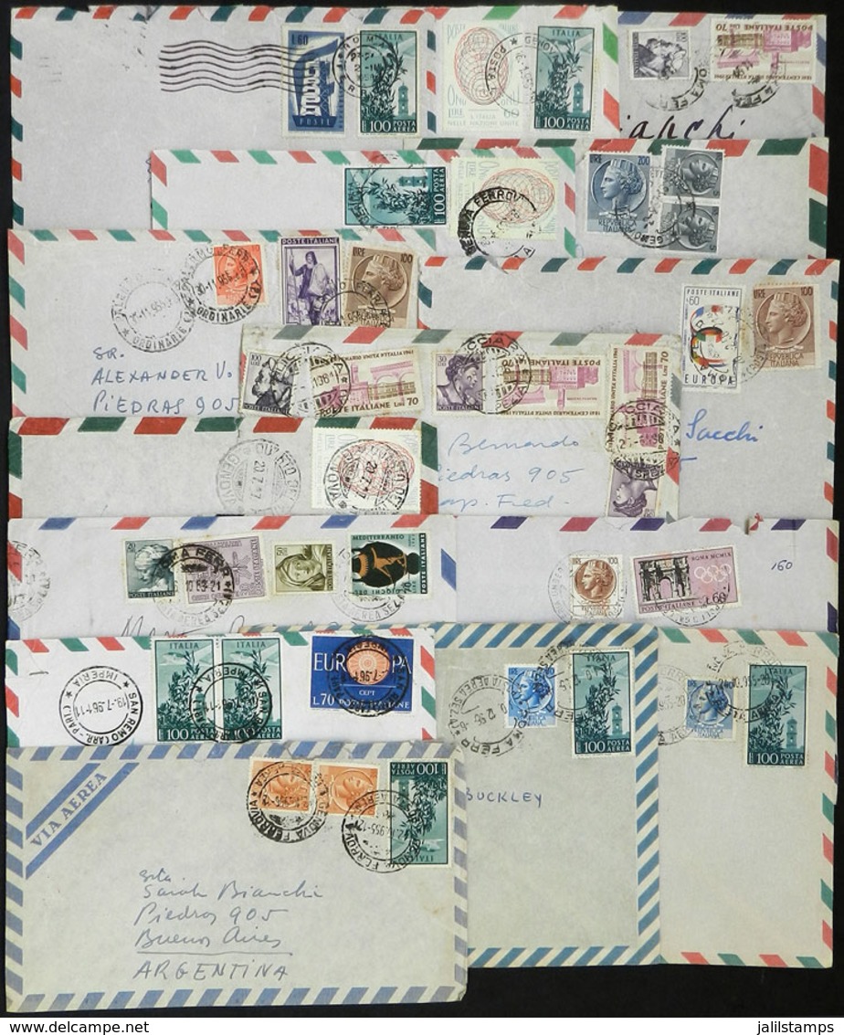 995 ITALY: 45 Covers Used Between 1955 And 1980, Most Sent To Argentina, With Good P - Sin Clasificación