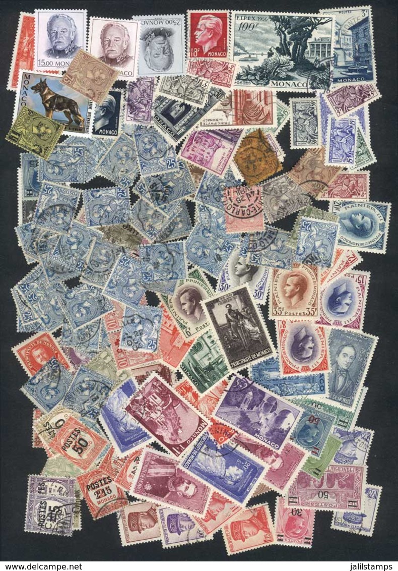 1041 MONACO: Lot Of Stamps And Sets Of Varied Periods, Used And Mint (most Lightly Hi - Otros & Sin Clasificación