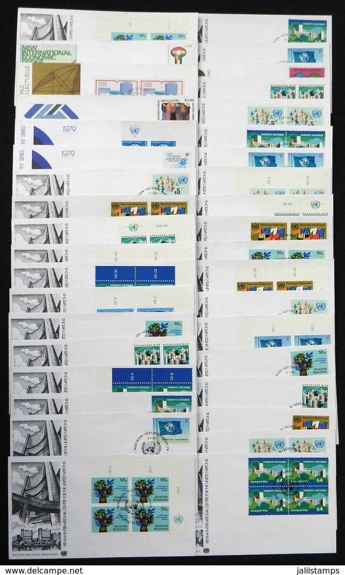 1042 UNITED NATIONS: Years 1978/9: 60 First Day Covers (FDC), Very Thematic, Excellen - Autres & Non Classés