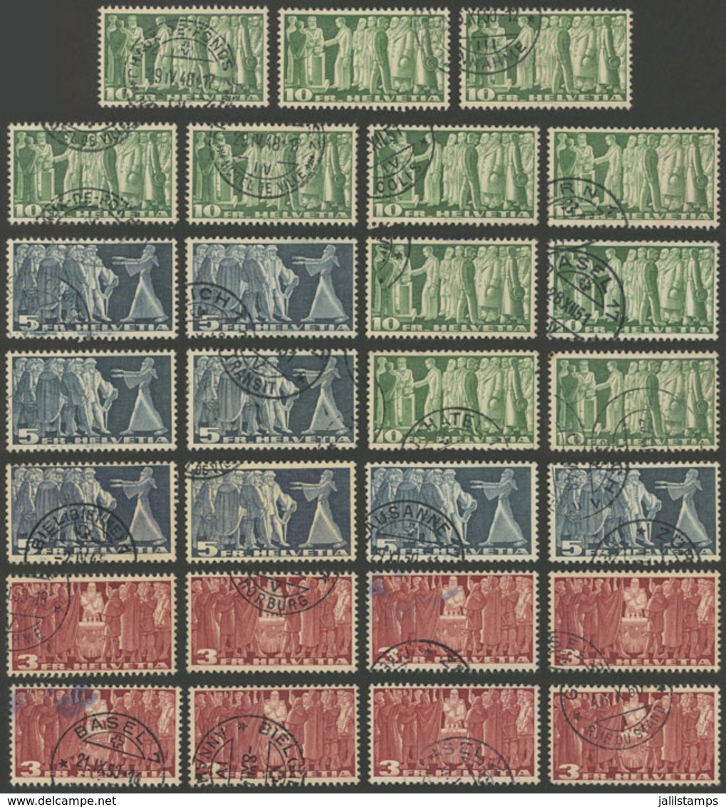 1199 SWITZERLAND: Sc.244/248, Several Used Examples Of Each Value, Some Of VF Quality - Otros & Sin Clasificación
