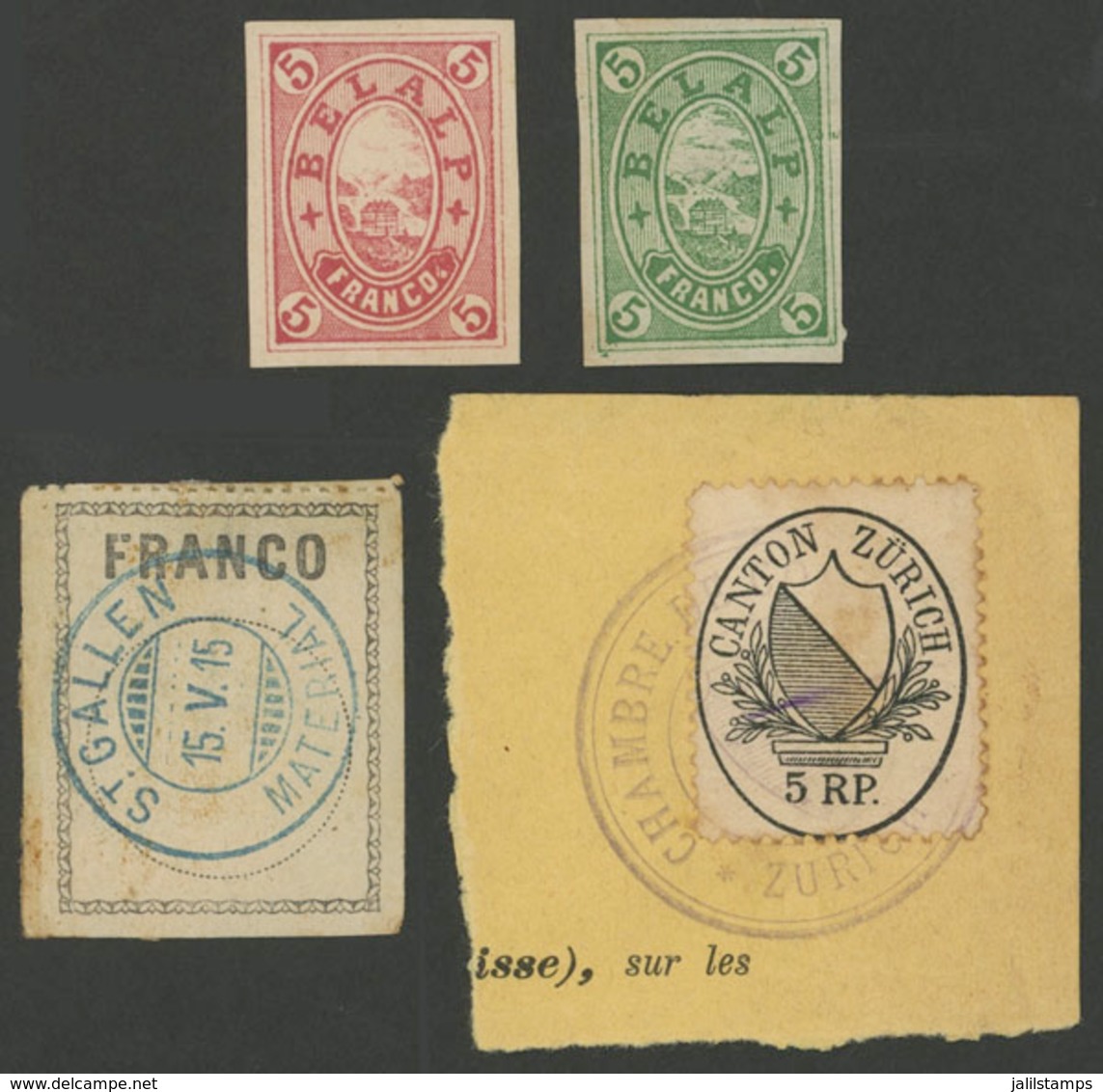 1215 SWITZERLAND: Varied Lot Of Revenue Stamps, Local Stamps, Official Stamps, Etc.! - Otros & Sin Clasificación