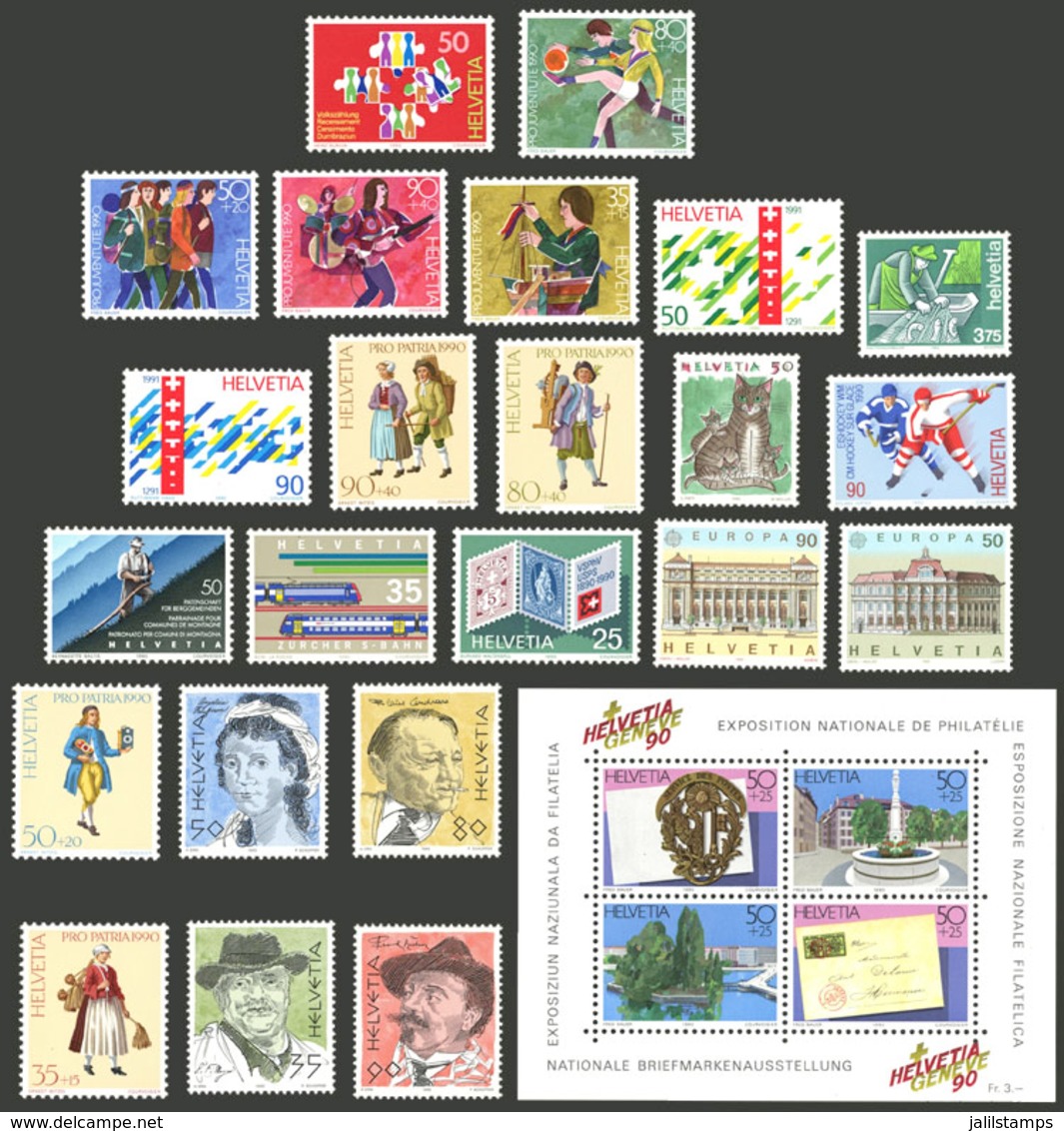 1220 SWITZERLAND: Issues Of The Year 1990, MNH, VF Quality - Otros & Sin Clasificación