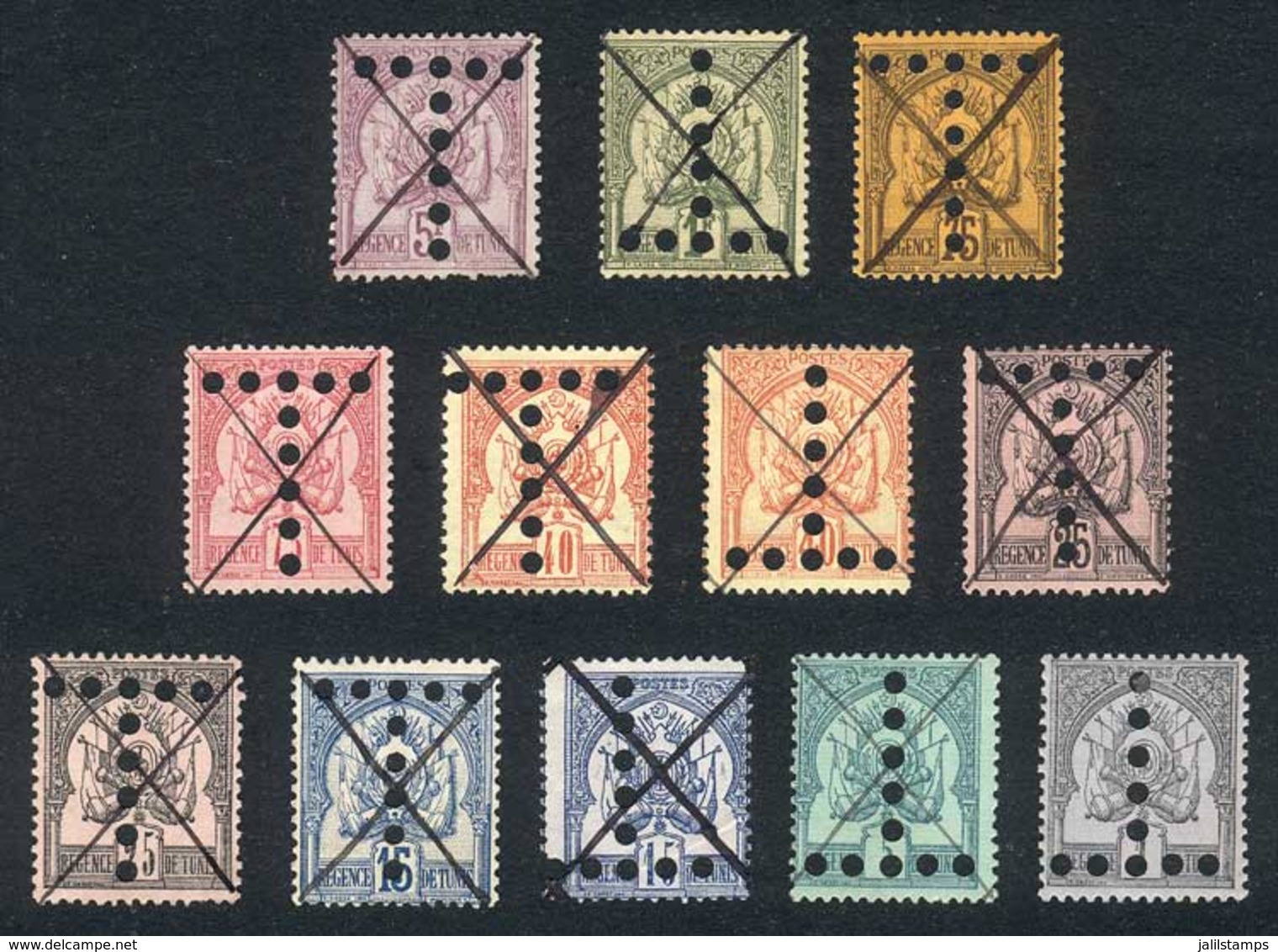 1228 TUNISIA: Lot Of Old Postage Due Stamps, Used Or Mint Without Gum, Excellent Qual - Tunisia (1956-...)