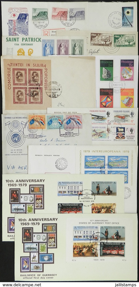 1235 WORLDWIDE: 11 Covers, Most FDCs, VERY THEMATIC And Interesting Lot, Low Start! - Other & Unclassified