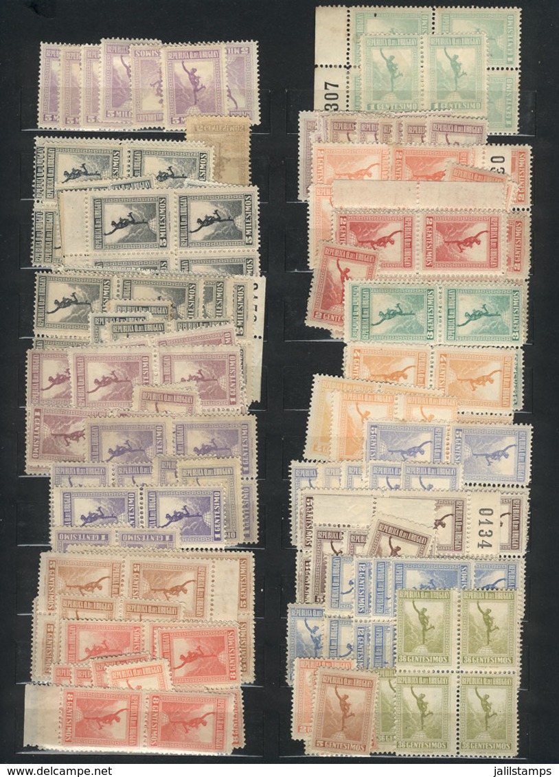 1264 URUGUAY: Stock Somewhat Disorganized Of Hundreds Of Stamps And Sets, Including M - Uruguay