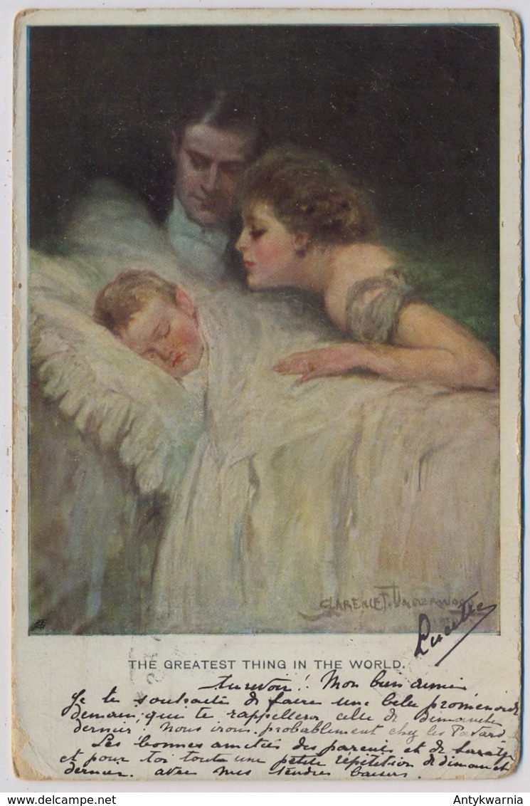 Clarence F. Underwood  A Baby Asleep Watched By His Adoring Parents : "Our Greatest Luck !"  1913y. E860 - Underwood, Clarence F.