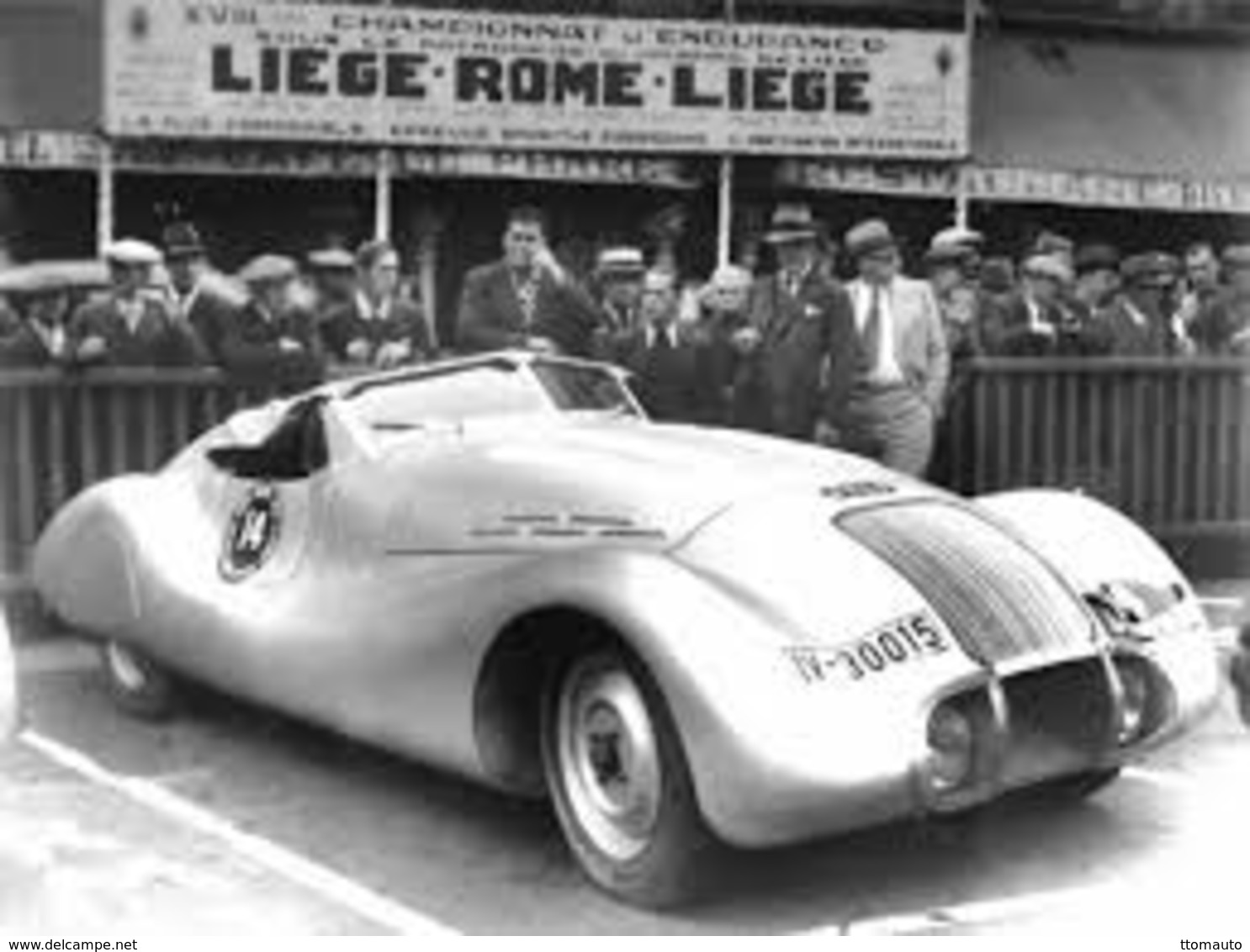 Liège-Rome-Liège Rally 1938  -  Wanderer Streamliner  -  15x10cms PHOTO - Rallyes