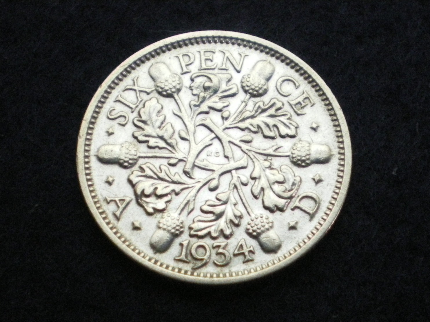 SIX PENCE ARGENT GRANDE BRETAGNE GEORGES V  1934  ( Lot Plrg3/15 ) - H. 6 Pence