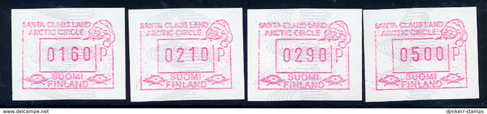 FINLAND 1993 Santa Claus Land  Issue , 4 Different Values MNH / ** .  Michel 15 - Automatenmarken [ATM]