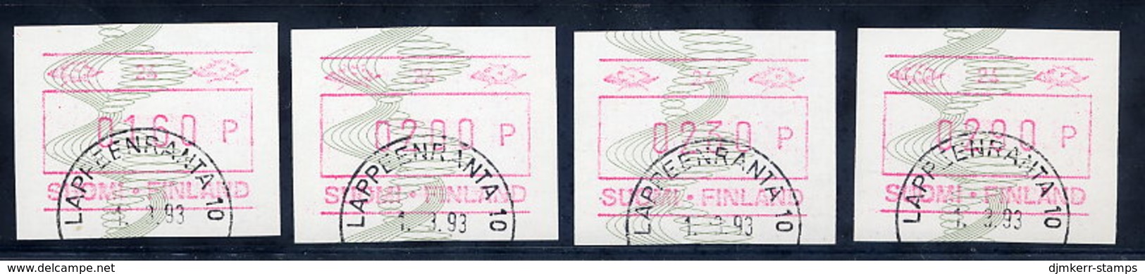 FINLAND 1993 Definitive  Issue With ATM Number , 4 Different Values Used .  Michel 14 - Timbres De Distributeurs [ATM]