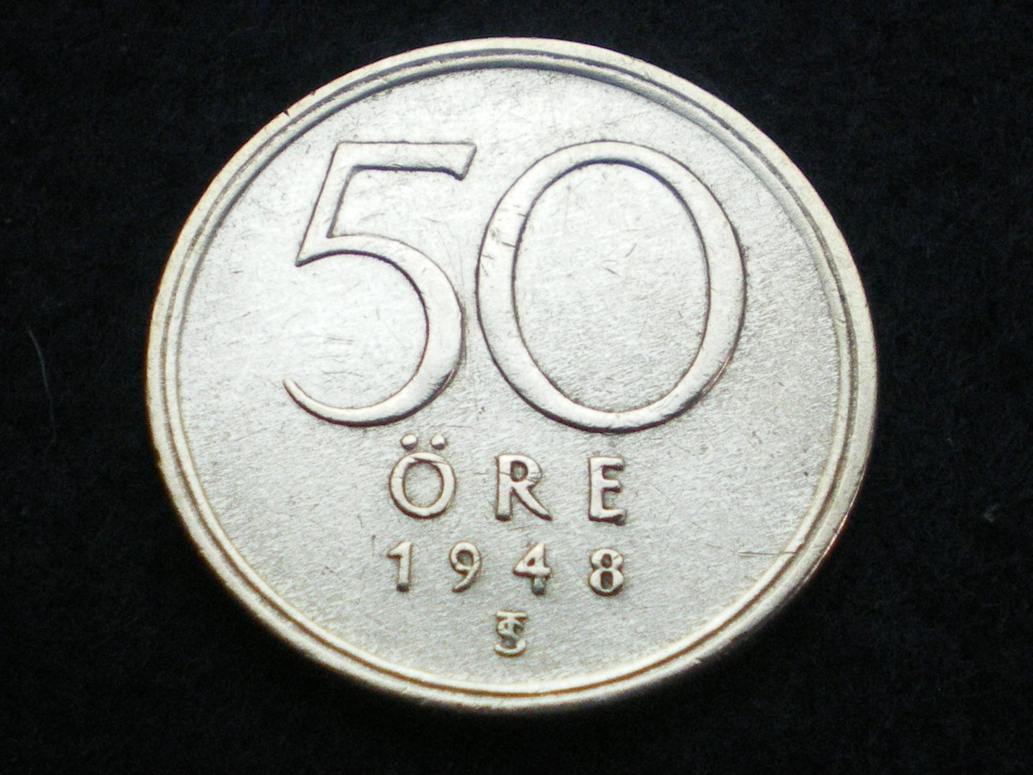 50 ORE ARGENT SUEDE 1948    ( Lot Plrg3/32 ) - Suède