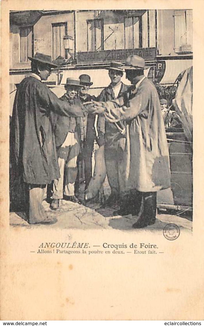 Angoulême     16       Croquis De Foire. Partageons La Pouère En Deux...            (voir Scan) - Angouleme