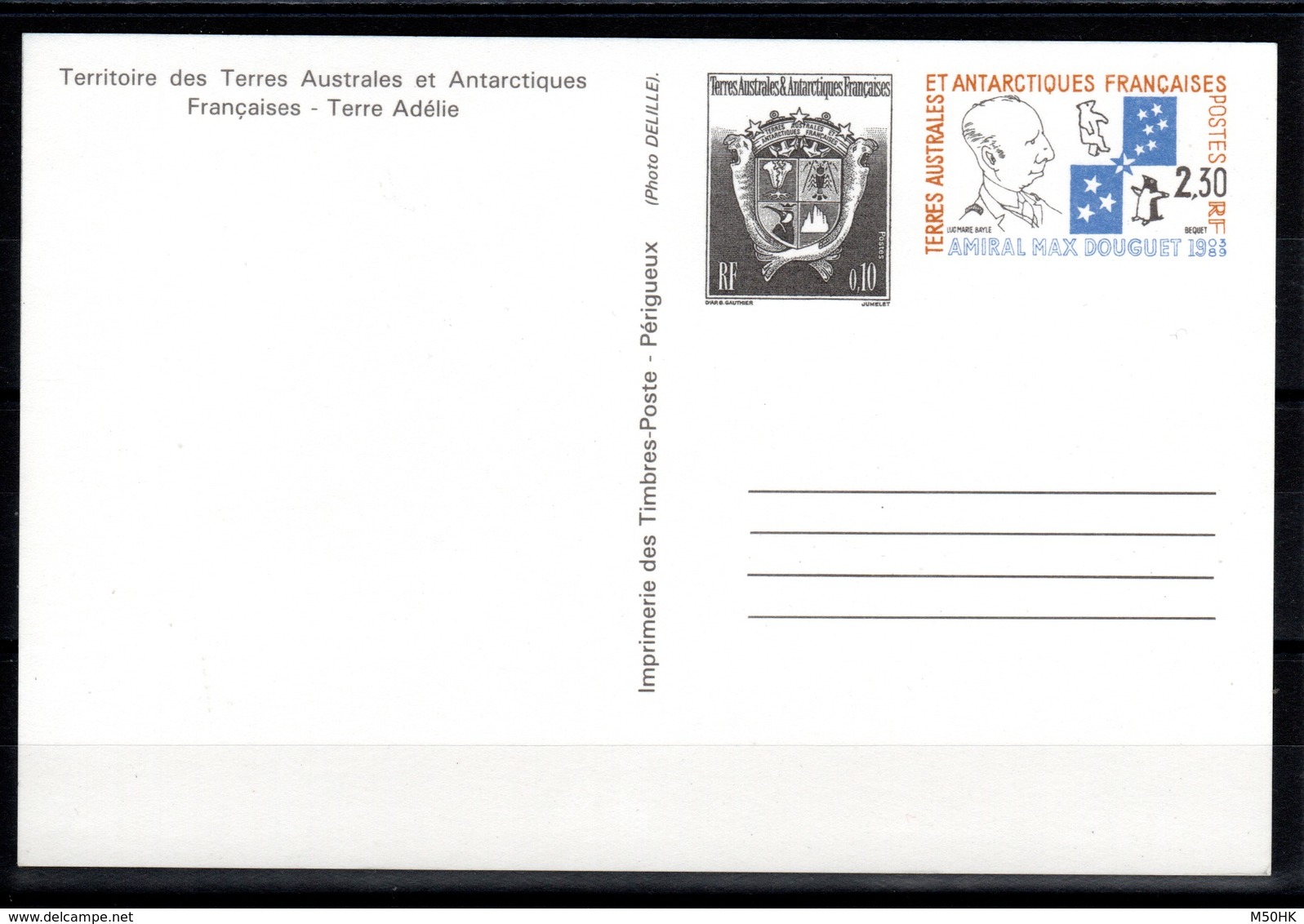 TAAF - Entier Postal 2-CP Neuf 1994 - Entiers Postaux