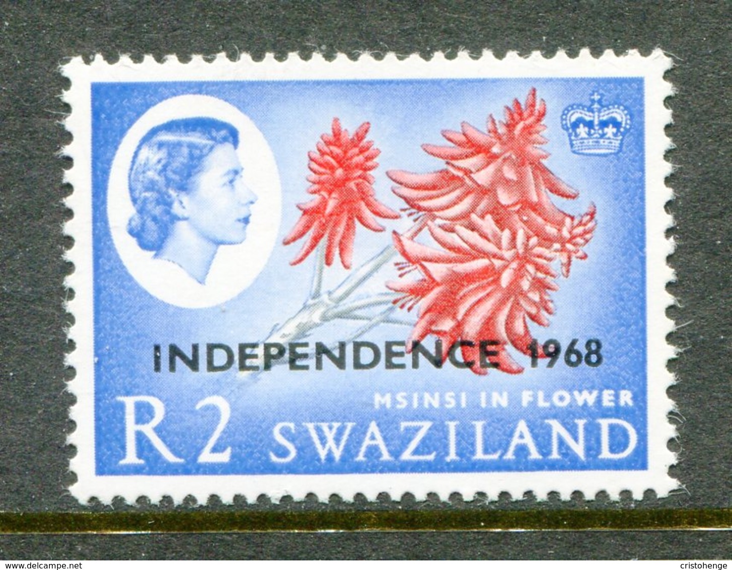 Swaziland 1968 Independence - 2r Msinsi In Flower - Wmk. Sideways MNH (SG 160) - Swaziland (1968-...)