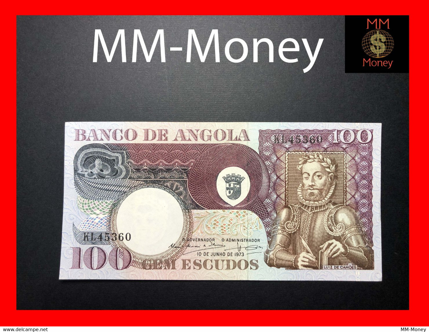 ANGOLA 100 Escudos 10.6.1973 P. 106 XF-AU - Angola