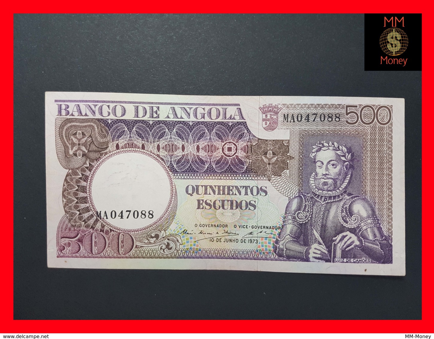 ANGOLA 500 Escudos 10.6.1973 P. 107 XF - Angola