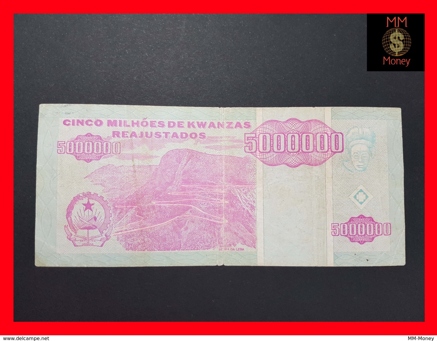 ANGOLA 5.000.000 5000000 Kwanzas Reajustados 1.5.1995 P.142 VF - Angola