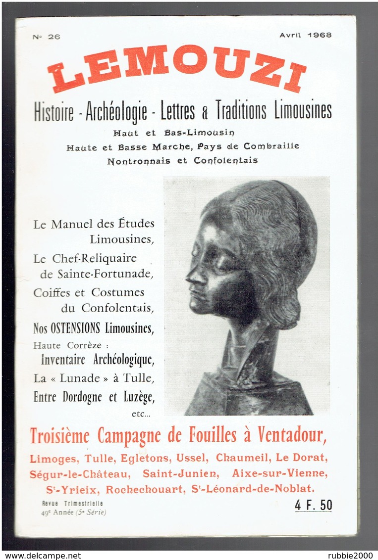 LEMOUZI 1968 VENTADOUR LIMOGES TULLE EGLETONS USSEL CHAUMEIL LE DORAT SEGUR LE CHATEAU SAINT JUNIEN AIXE SUR VIENNE - Limousin