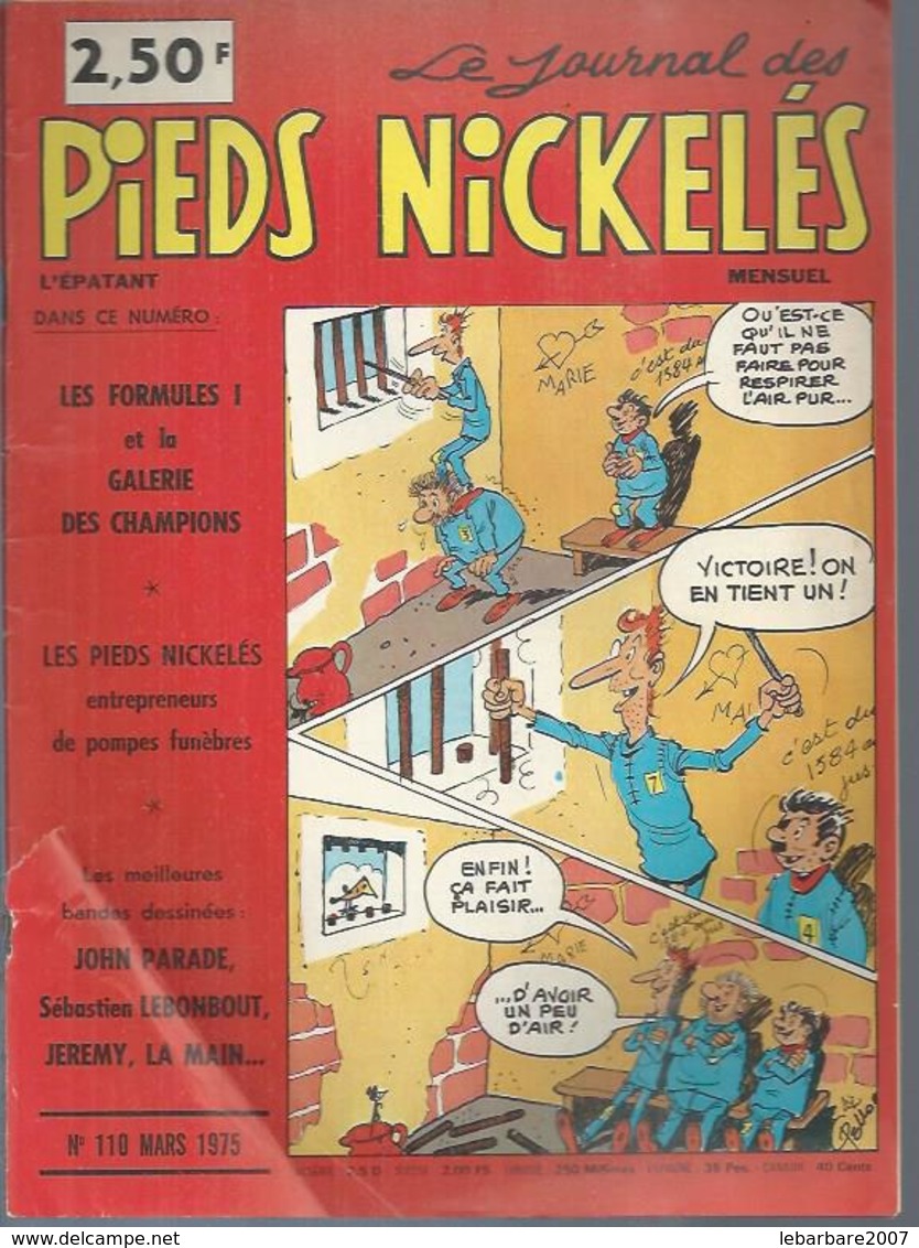 LE JOURNAL DES PIEDS NICKELES  N° 110   -   1975  VENTILLARD - Autre Magazines