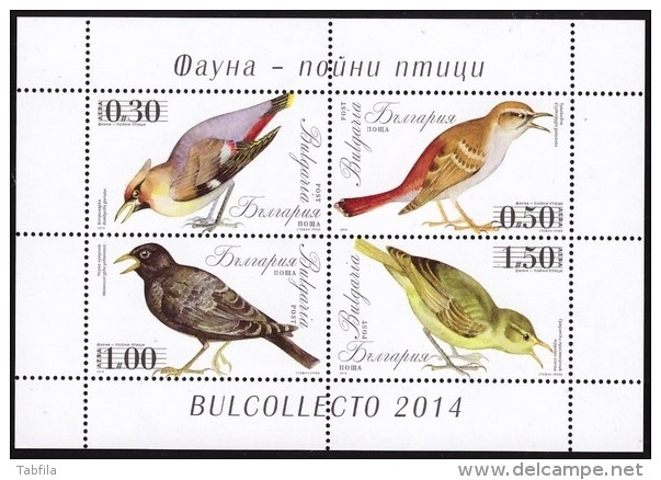 BULGARIA \ BULGARIE - 2014 - Oiseaux Chanteur - PF** - Blocs-feuillets