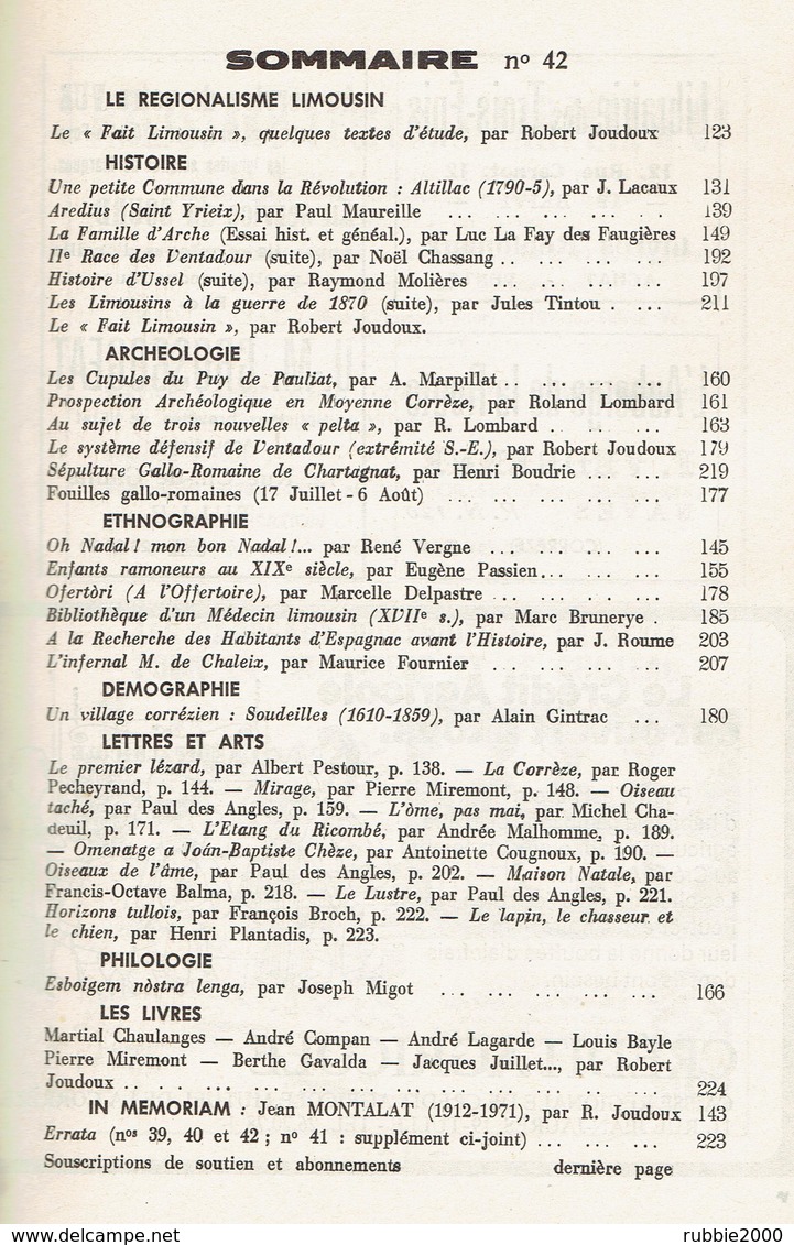 LEMOUZI 1972 VENTADOUR LIMOGES USSEL SOUDEILLES ESPAGNAC AFFIEUX CORREZE TREIGNAC LAGRAULIERE TULLE ALTILLAC ARCHE - Limousin