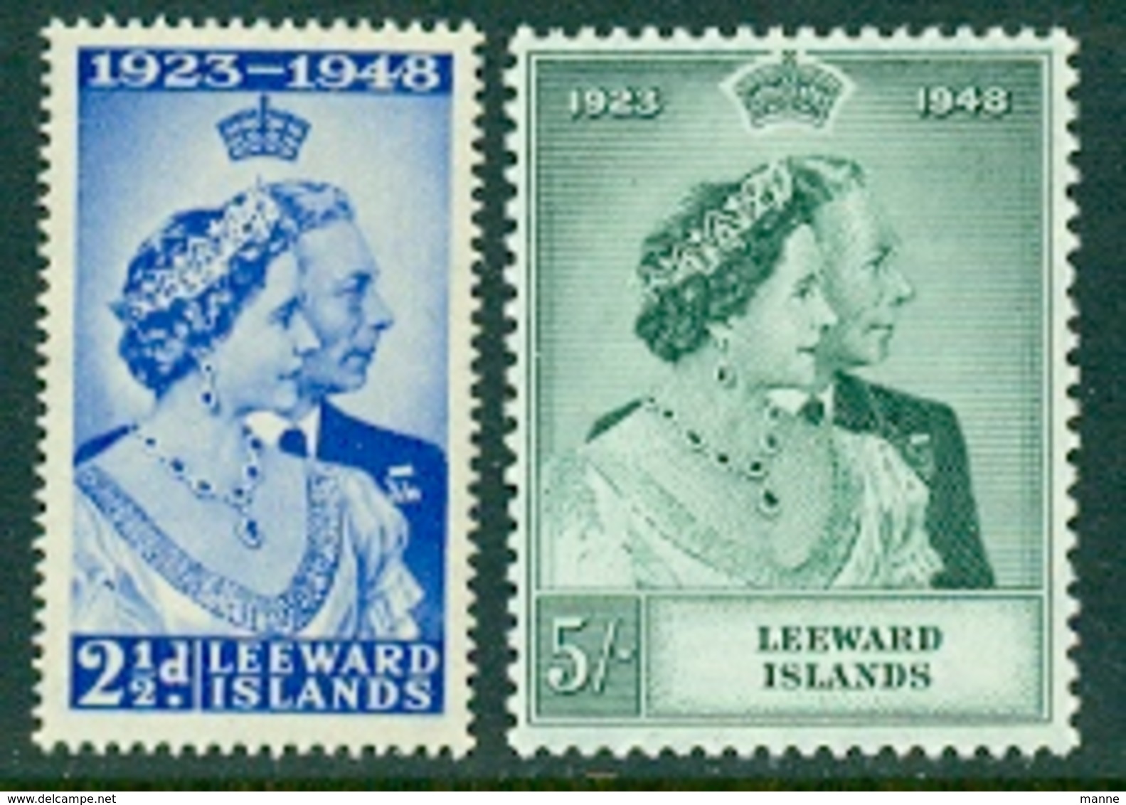 Leeward Islands; 1948 -Silver Wedding  Mint Hinged * - Leeward  Islands