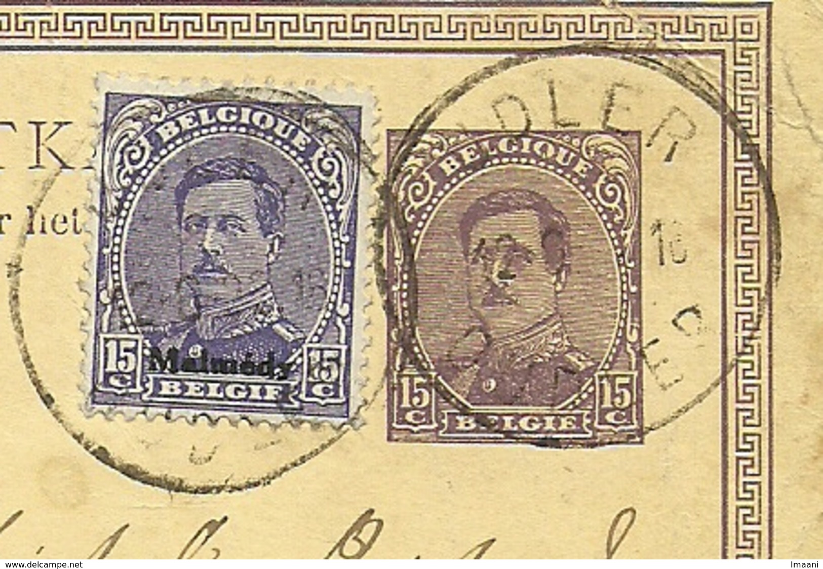 Entier + BZ 67 (opdruk MALMEDY) , MIXTE Frankeering !!!! Met Stempel UDLER / OUDLER  (K4795) - OC55/105 Eupen & Malmédy