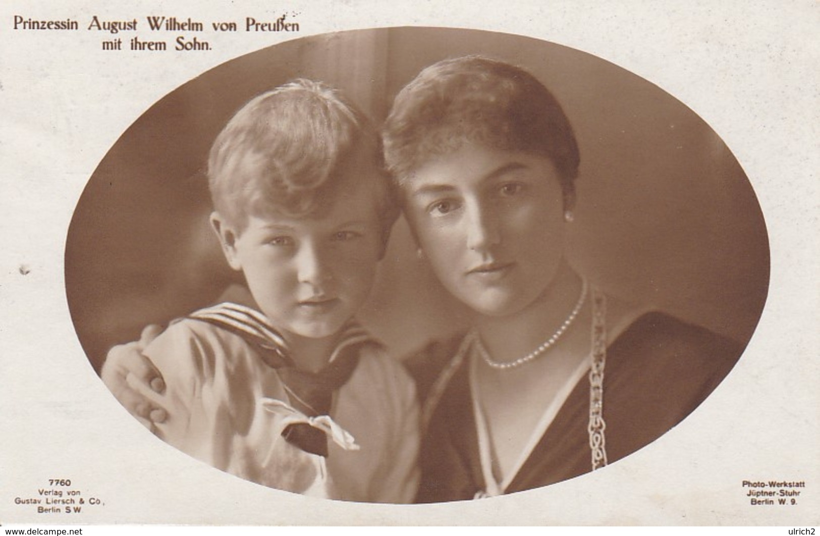 AK Prinzessin August Wilhelm Von Preußen Mit Ihrem Sohn - 1917 (36139) - Königshäuser