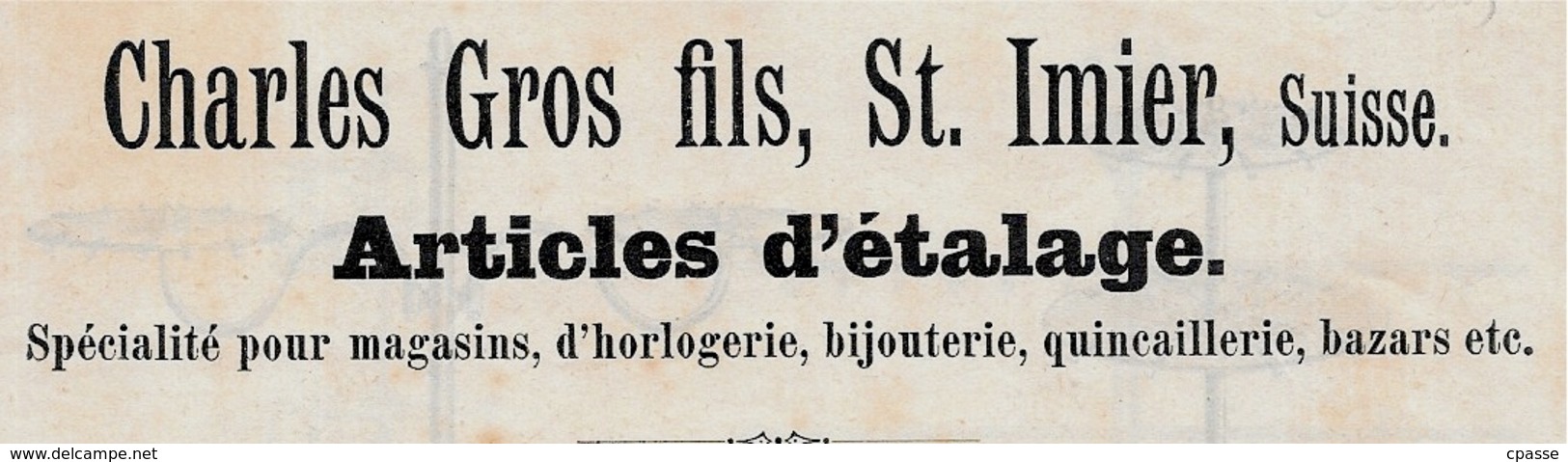 Dépliant Publicitaire CHARLES GROS FILS, St SAINT-IMIER Suisse BE Berne - Illustré Articles D'étalage (pour Magasin)... - Switzerland