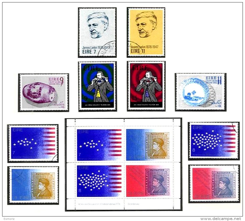 IRELAND, Commemoratives, */o M/U, F/VF, Cat. &euro; 22 - Unused Stamps