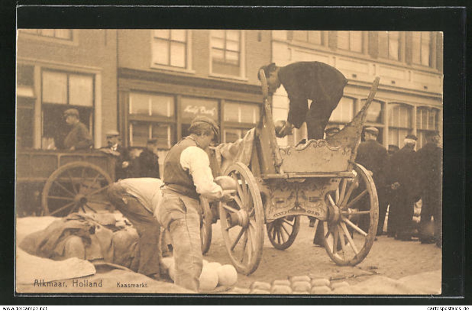 CPA Alkmaar, Kaasmarkt, Händler Avec Attelage à Cheval - Alkmaar