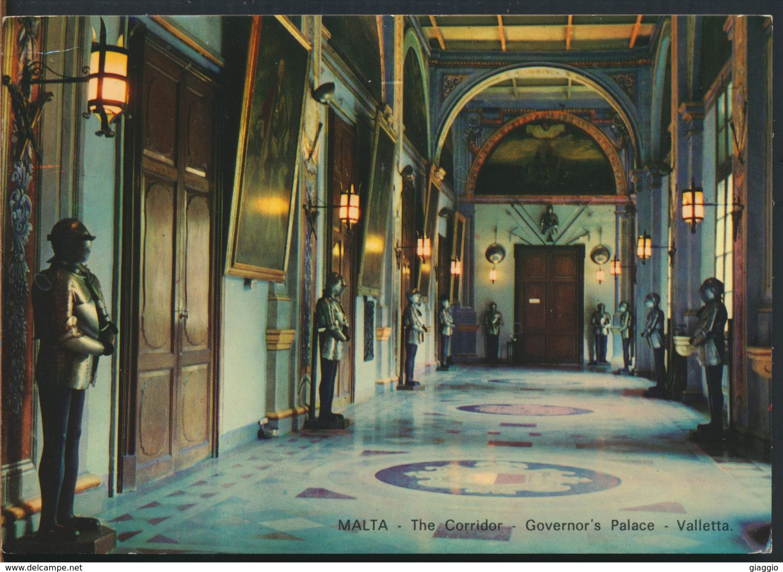 °°° 11077 - MALTA - VALLETTA - THE CORRIDOR - GOVERNOR'S PALACE - 1971 With Stamps °°° - Malta