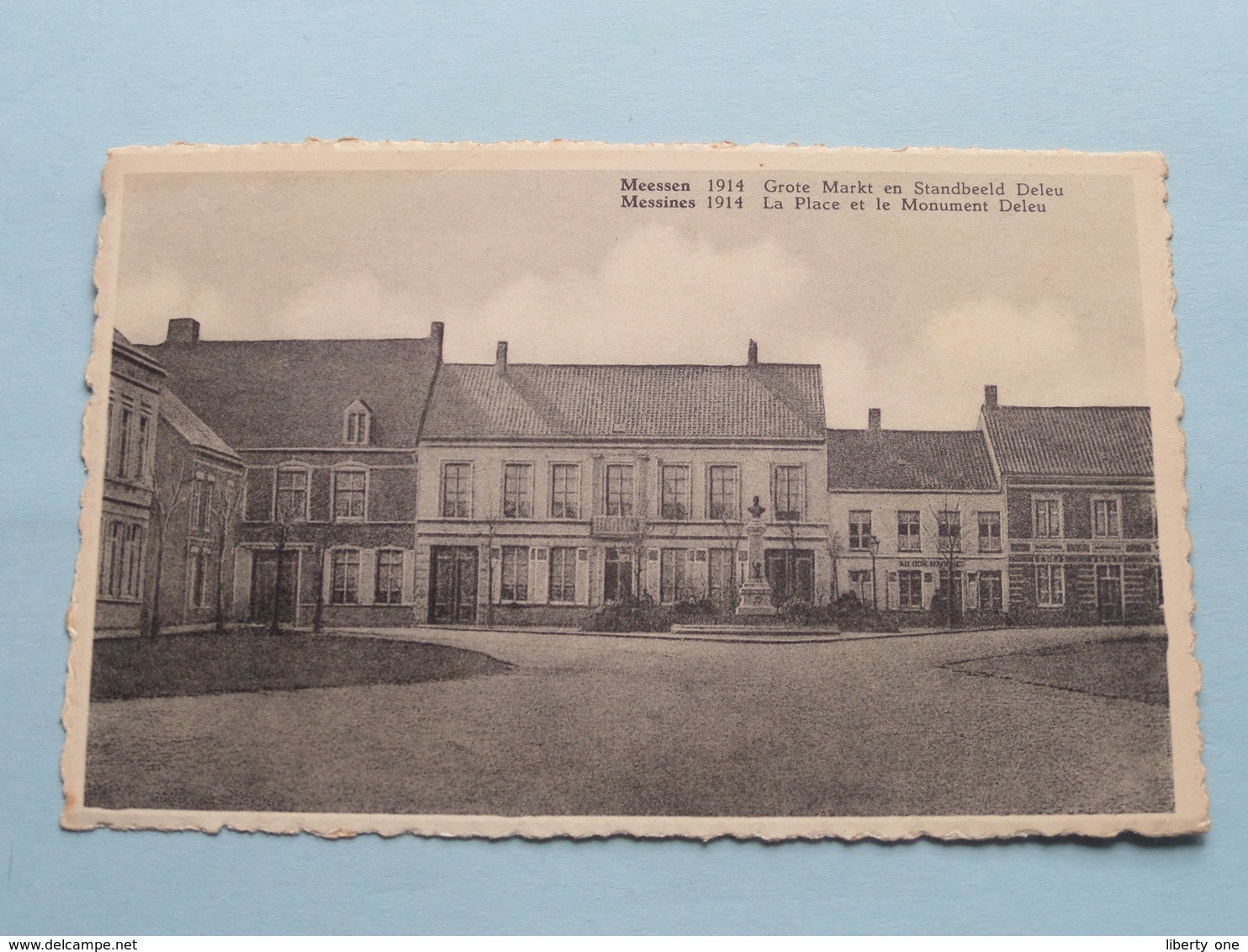 Grote Markt En Standbeeld DELEU Meessen / Messines 1914 ( Denys-Van Lede ) Anno 19?? ( Zie Foto's ) ! - Messines - Mesen