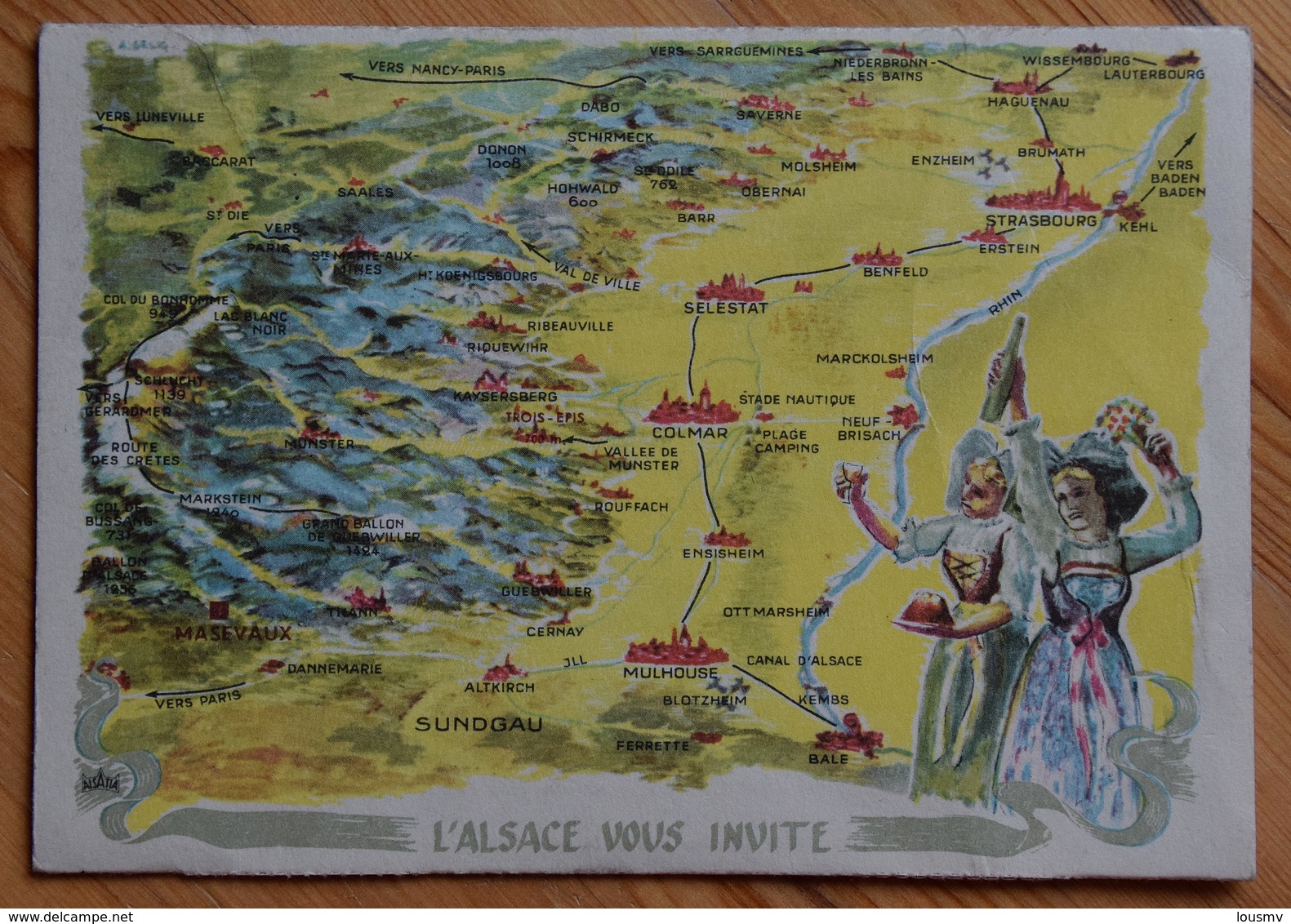 L'Alsace Vous Invite - Carte-lettre - Association Départementale Du Tourisme Du Haut-Rhin - Colmar - Tombola - (n°13022) - Alsace