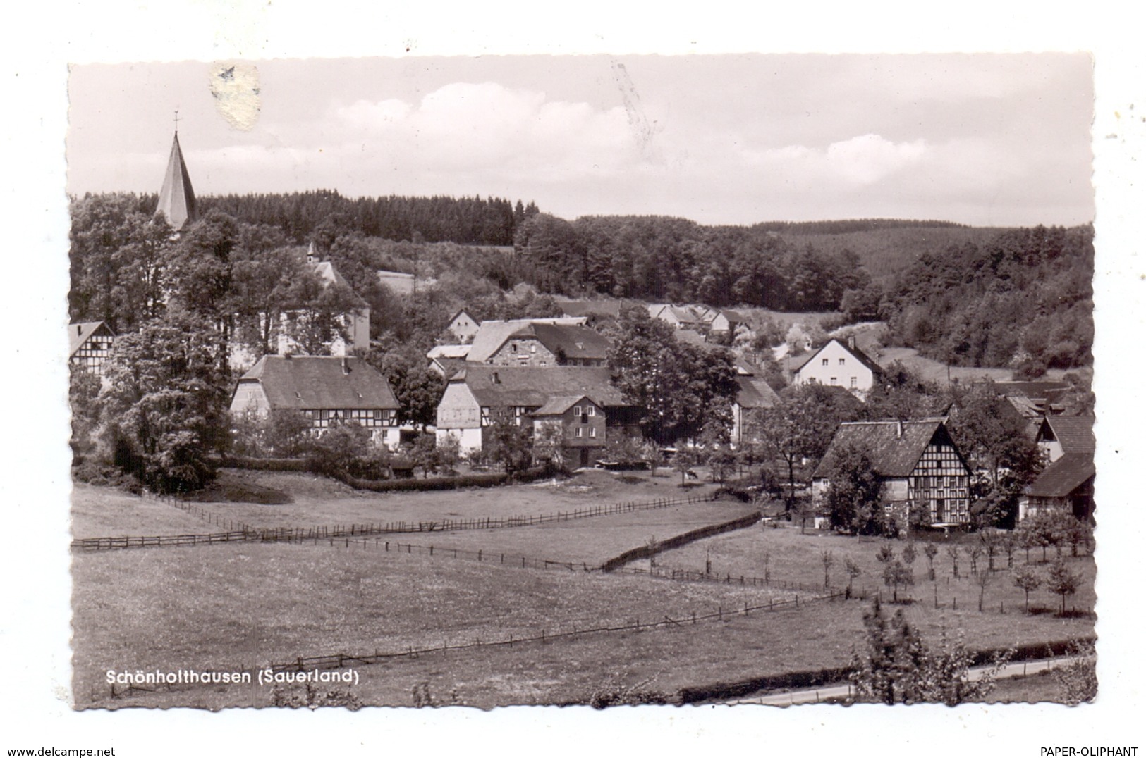 5950 FINNENTROP - SCHÖNHOLTHAUSEN, Dorfansicht, 1952 - Olpe